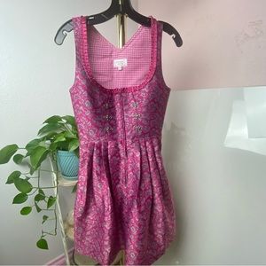 Pink Floral Mini Dress